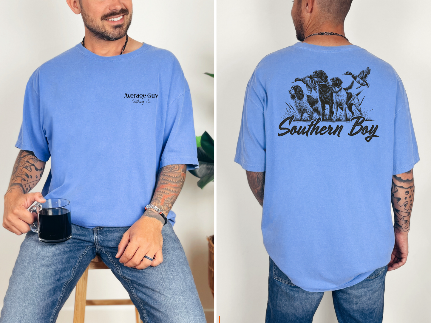 Average Guy Clothing Co. “Southern Boy” Tee | Hunting Dog Graphic T-Shirt
