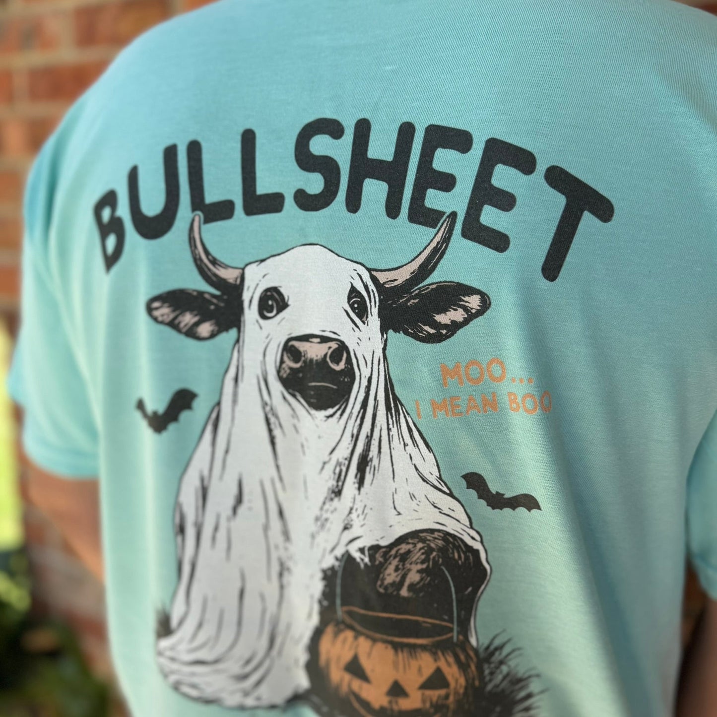 Bullsheet Halloween Tee – Funny Cow Ghost Shirt