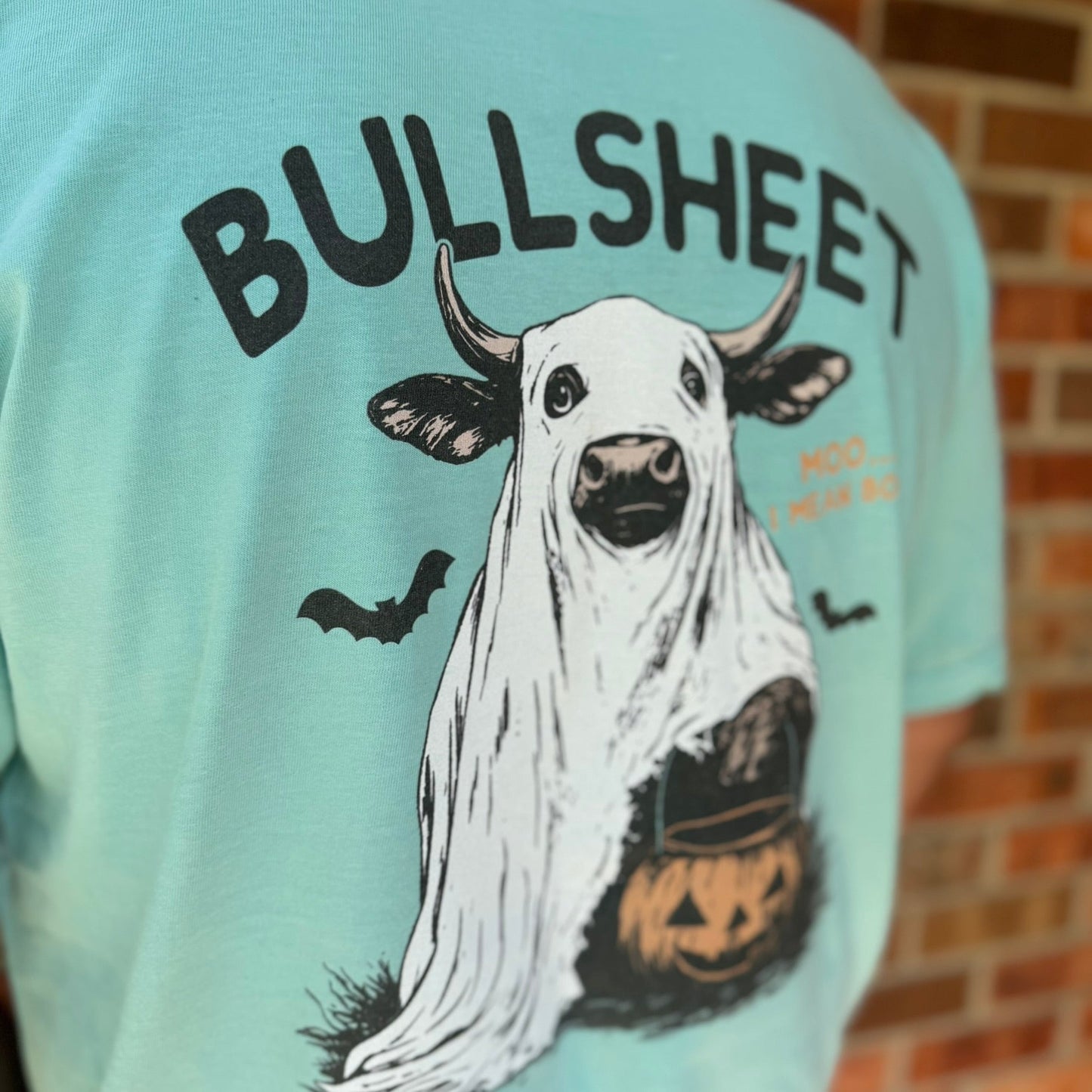 Bullsheet Halloween Tee – Funny Cow Ghost Shirt