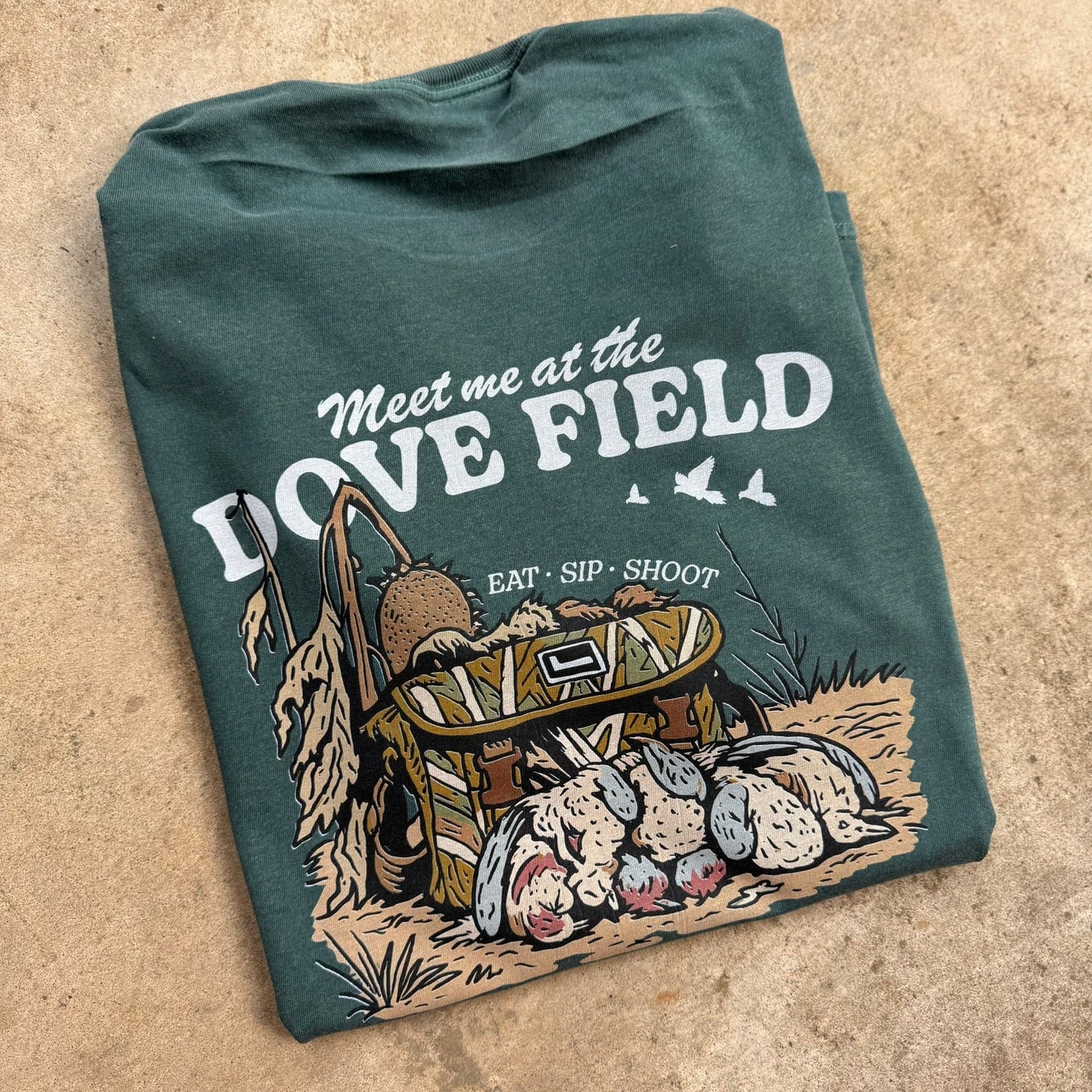 Meet Me at the Dove Field Tee – Eat. Sip. Shoot.