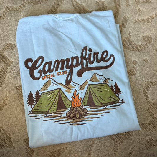 Campfire Social Club Tee – Outdoor Adventure Shirt